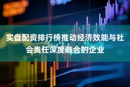 实盘配资排行榜推动经济效能与社会责任深度融合的企业